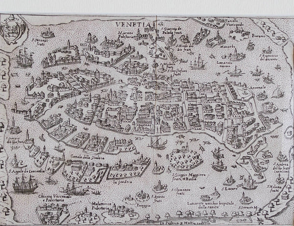 17th Century Miniature Map of Venice