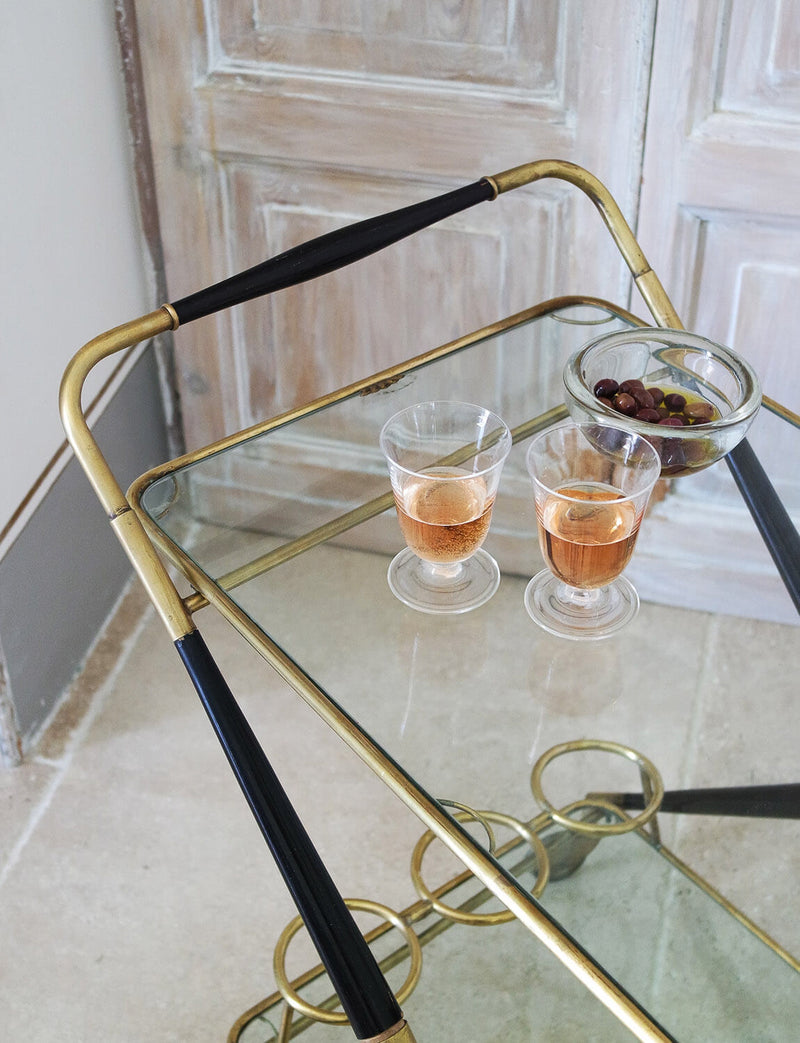 1950s Cesare Lacca Brass Drinks Trolley