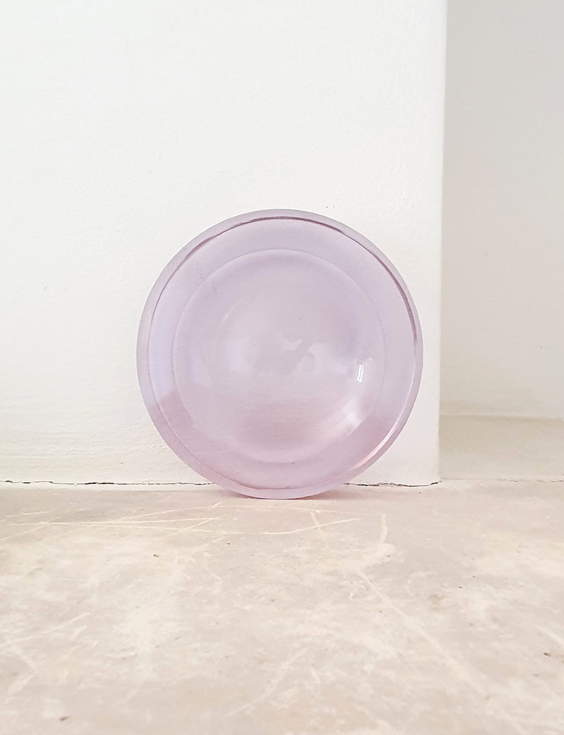 1970s Round Clear Murano Glass bowl