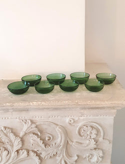 Set of 8 Empoli Glass Desert Bowls