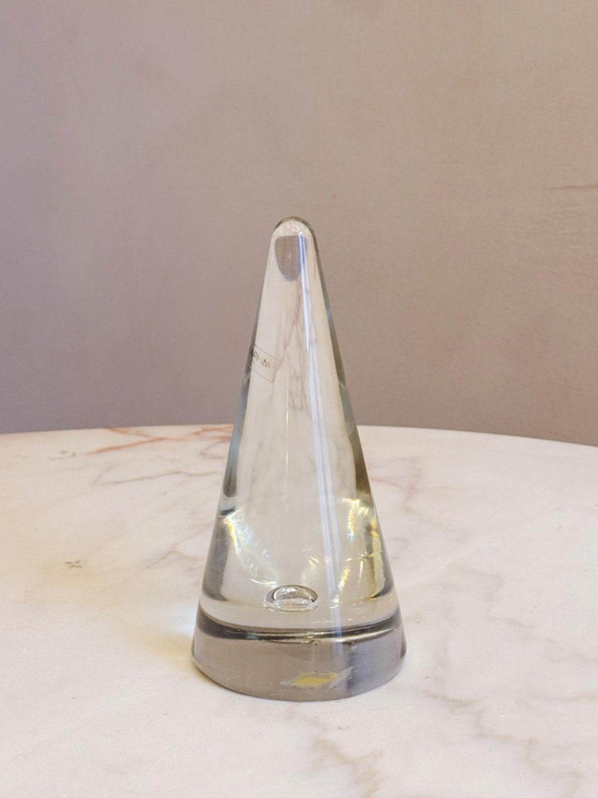 1970s Barbini Murano Glass Conical Ornament