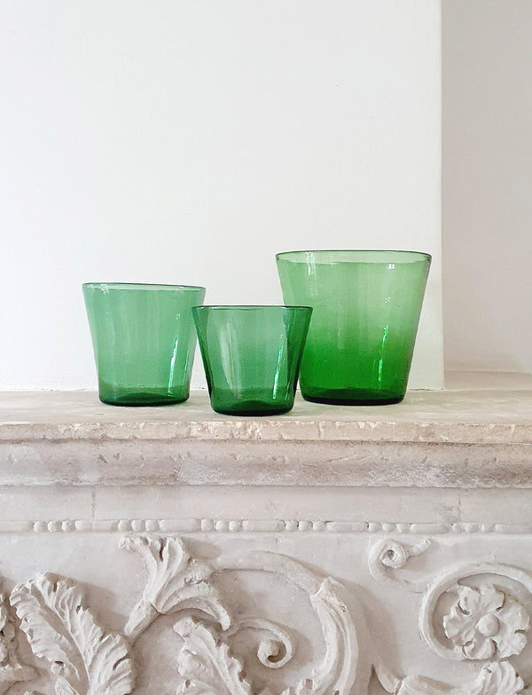 A Set of three 1960s Empoli Glass Ice Buckets