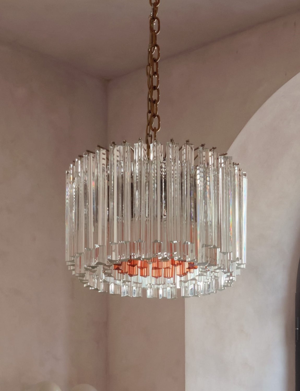 1950s Venini Murano Glass Chandelier