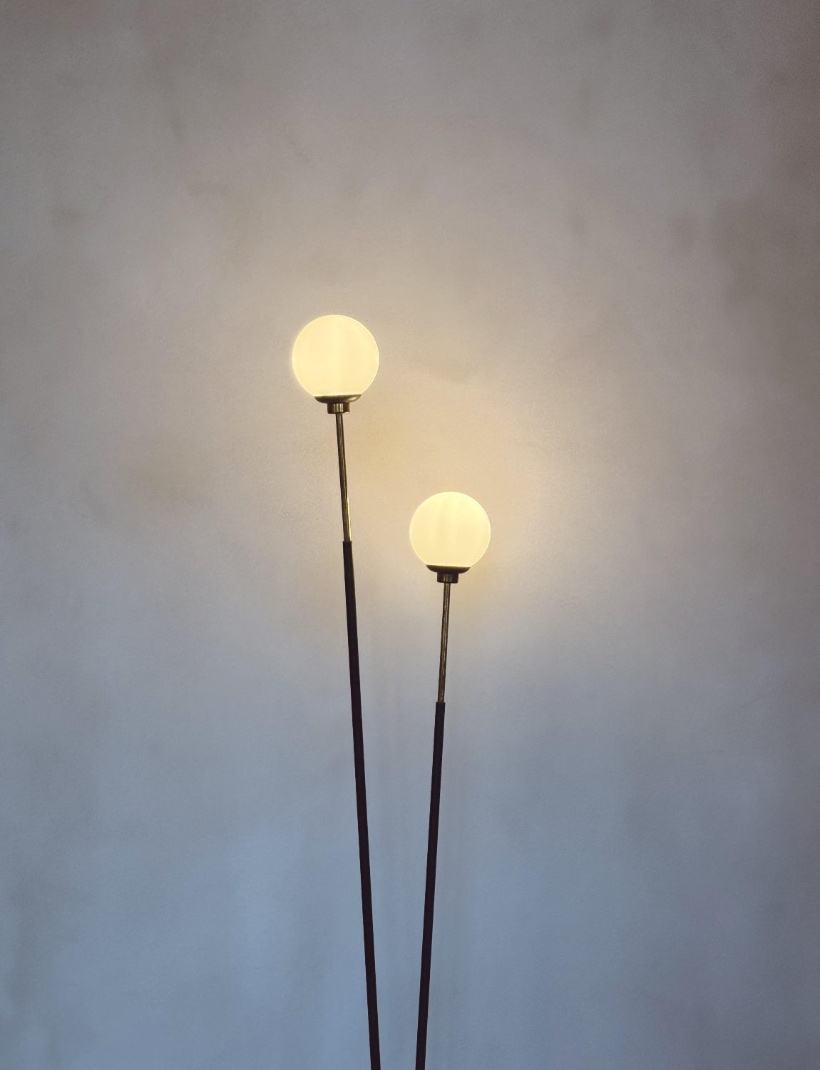 1960s Double Ball Floor lamp attributed to Stilux