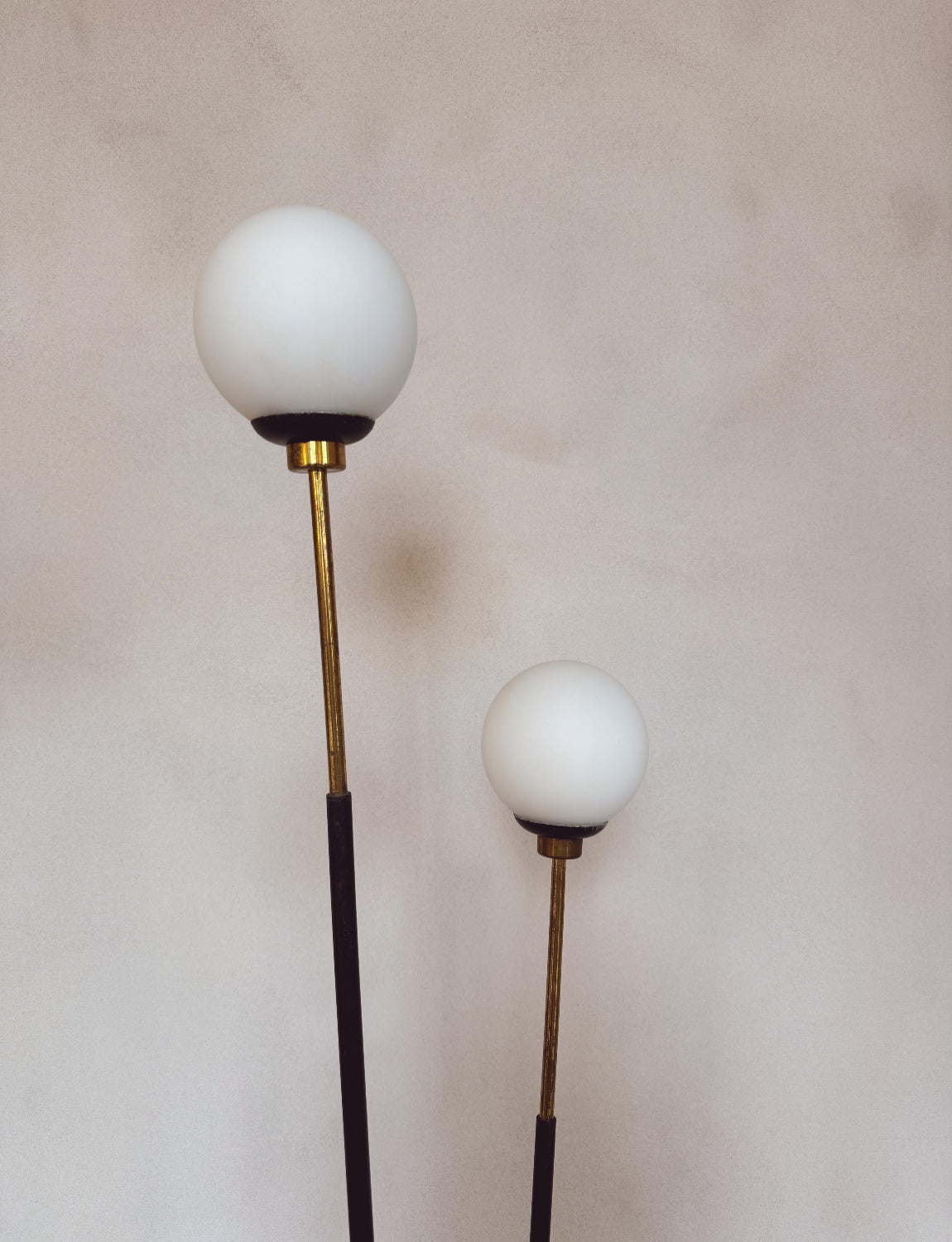 1960s Double Ball Floor lamp attributed to Stilux