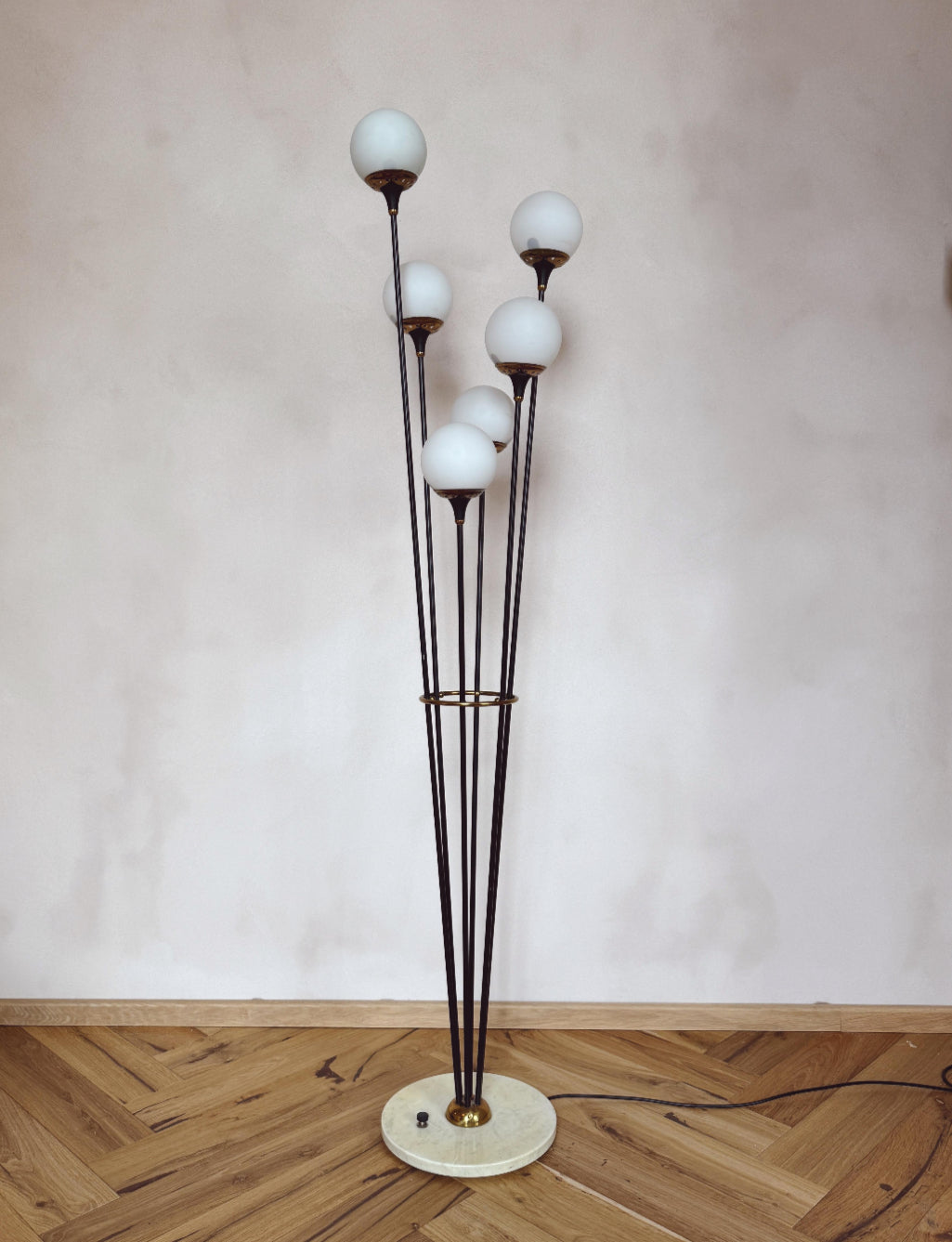 1960s Stilnovo Six Ball Albarello Floor Lamp