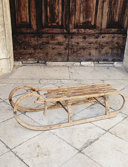 1950s Italian Wooden Sleigh