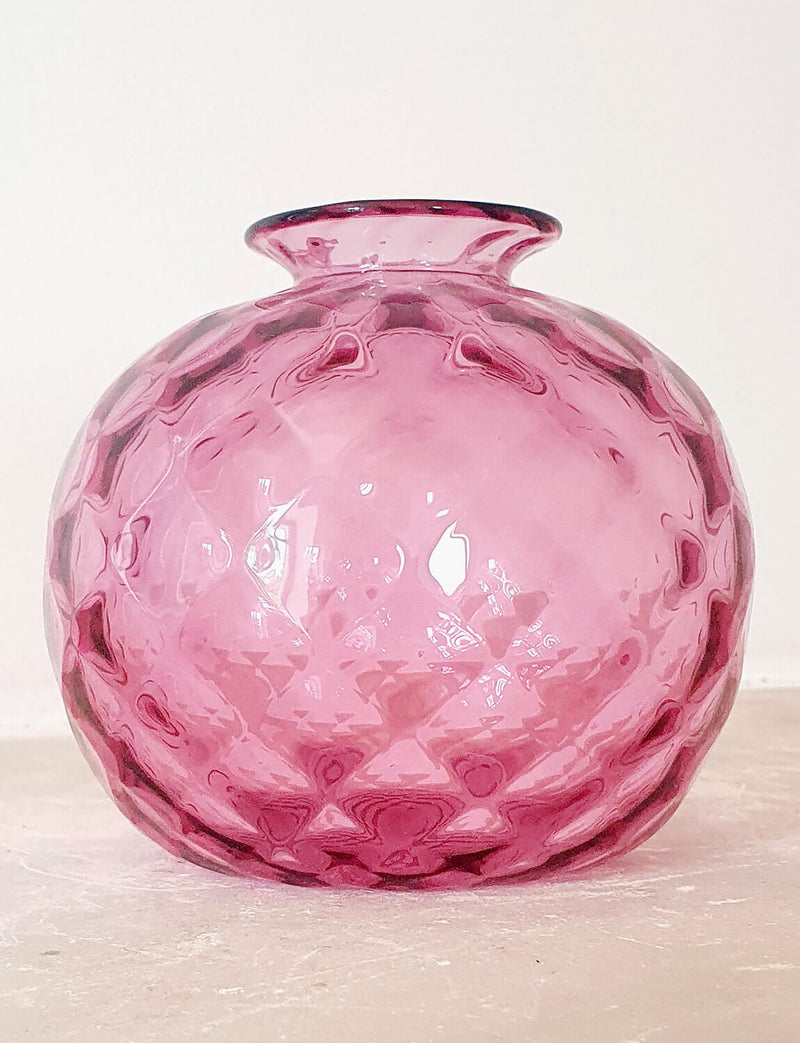 1970s Dark Pink Venini Vase
