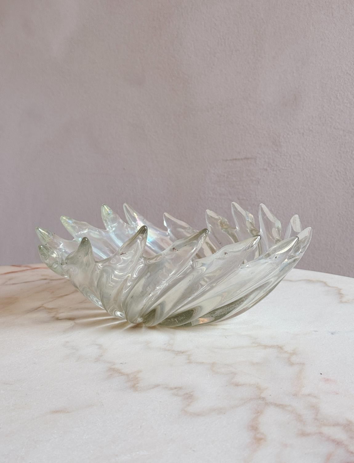 1945 Published Ercole Barovier 'Frastgliati' Murano Glass Bowl (medium)