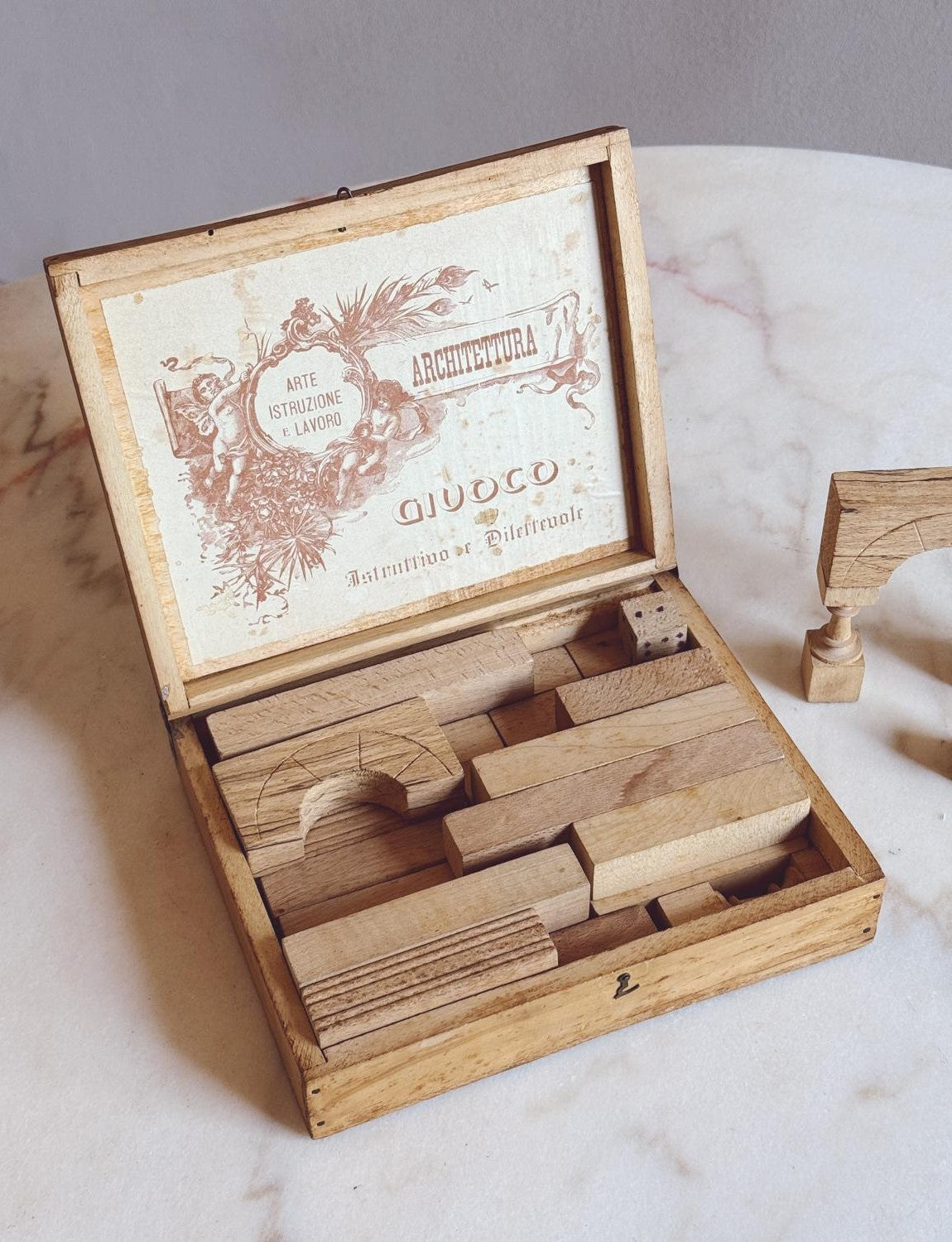 1940s Wooden 'Architettura' Architects Game