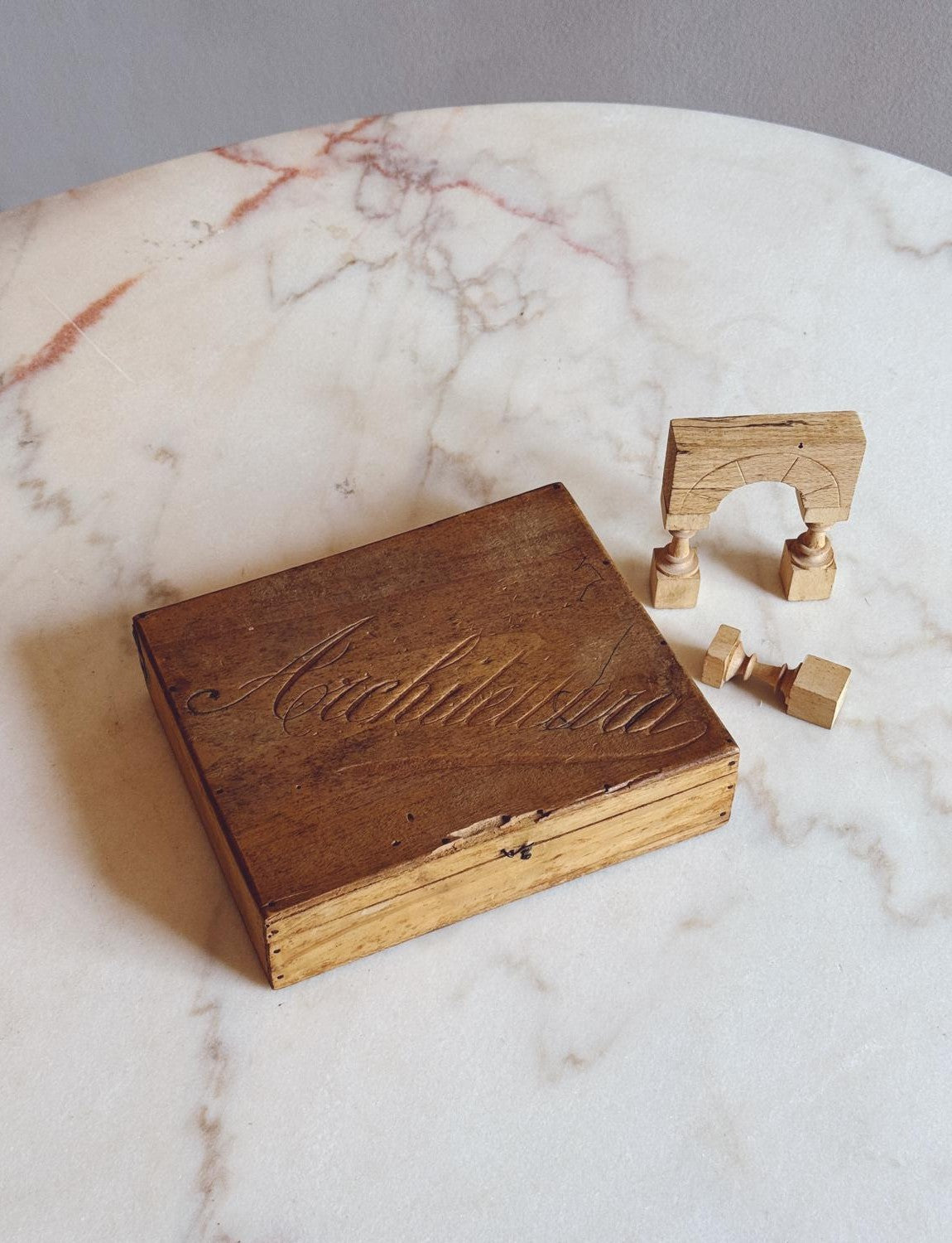 1940s Wooden 'Architettura' Architects Game