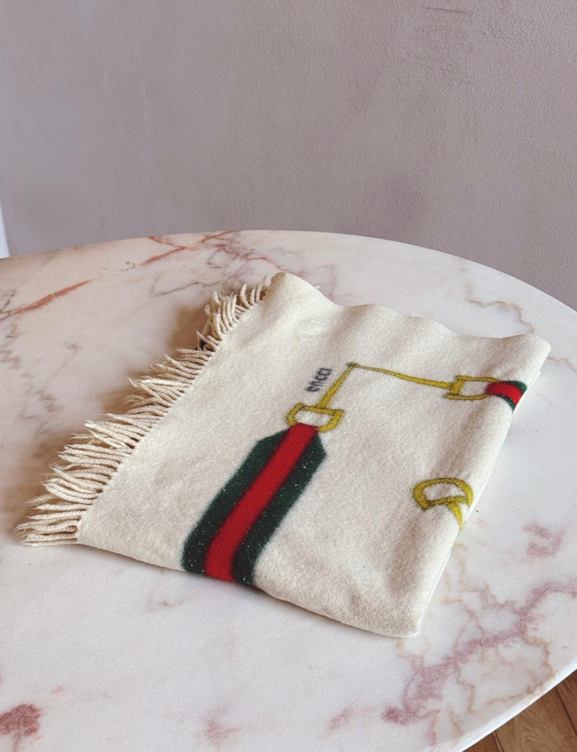 1970s Cream Gucci Blanket
