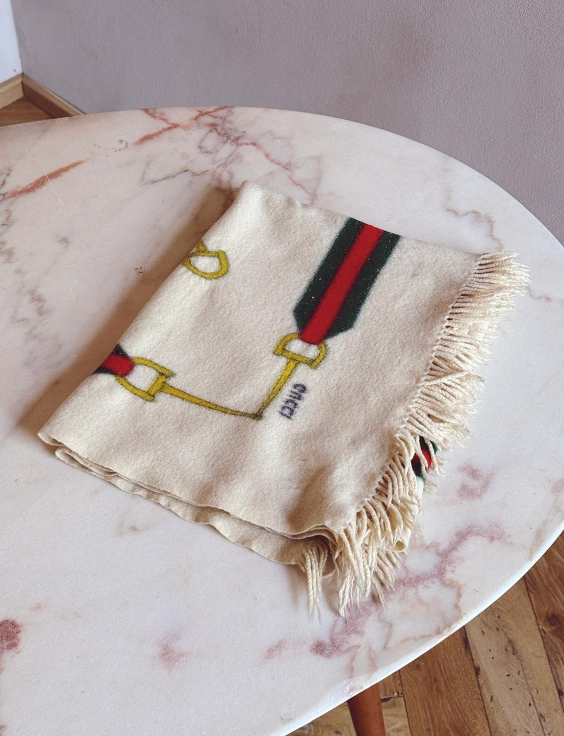 1970s Cream Gucci Blanket