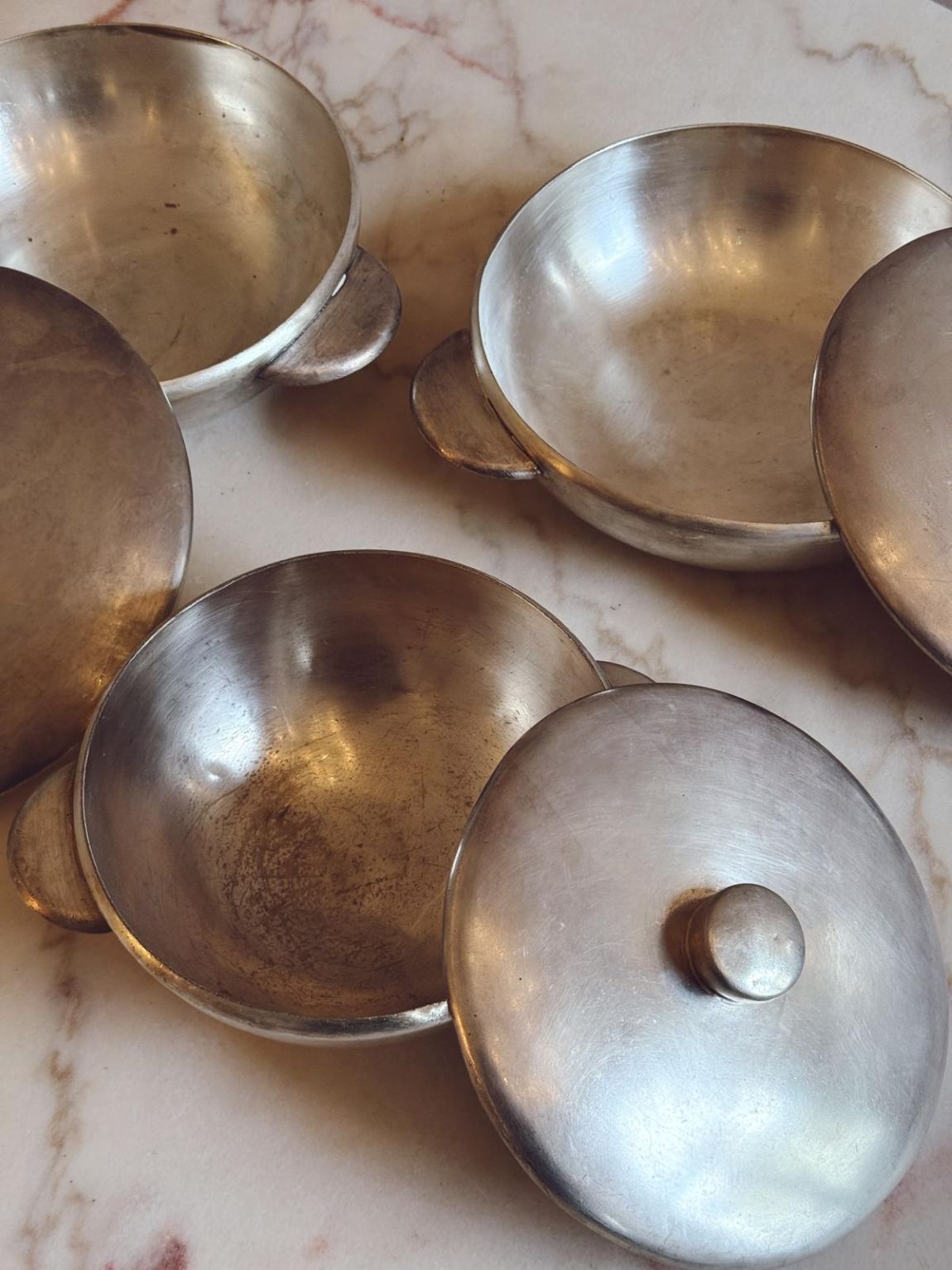 Set of 3 1950s Silver Tureens designed by Gio Ponti for Sambonet, Italy