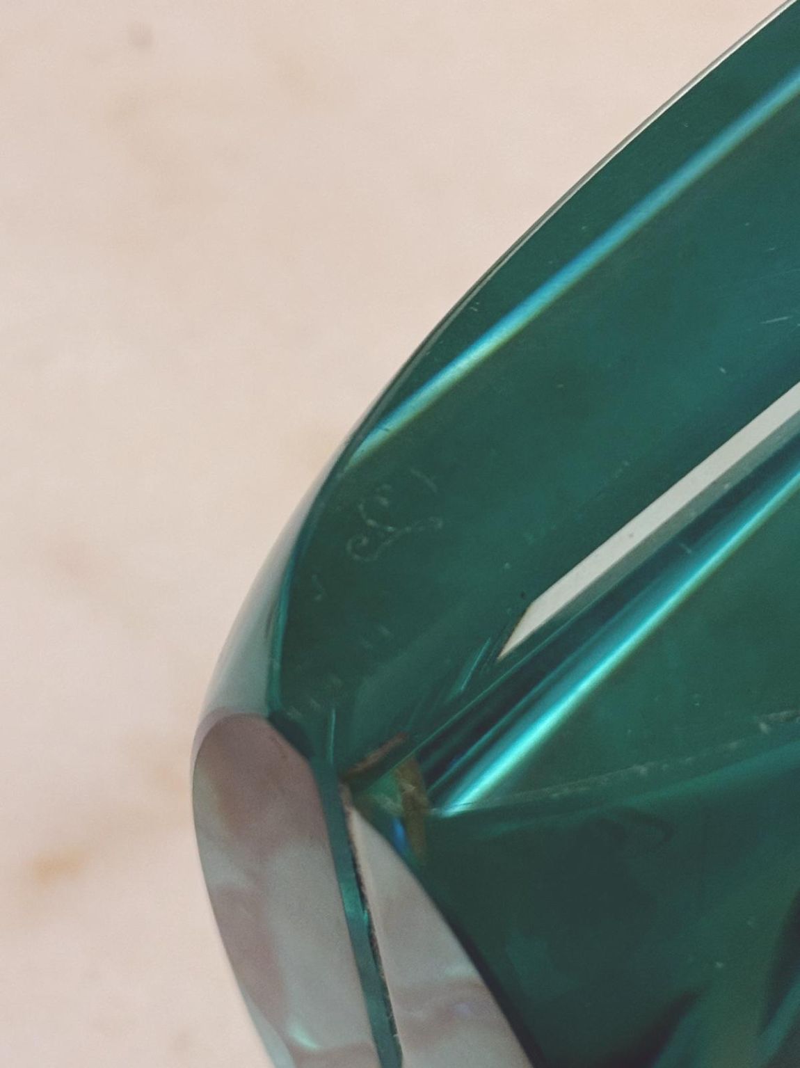 1960s Signed Fontana Arte Glass Picture Frame