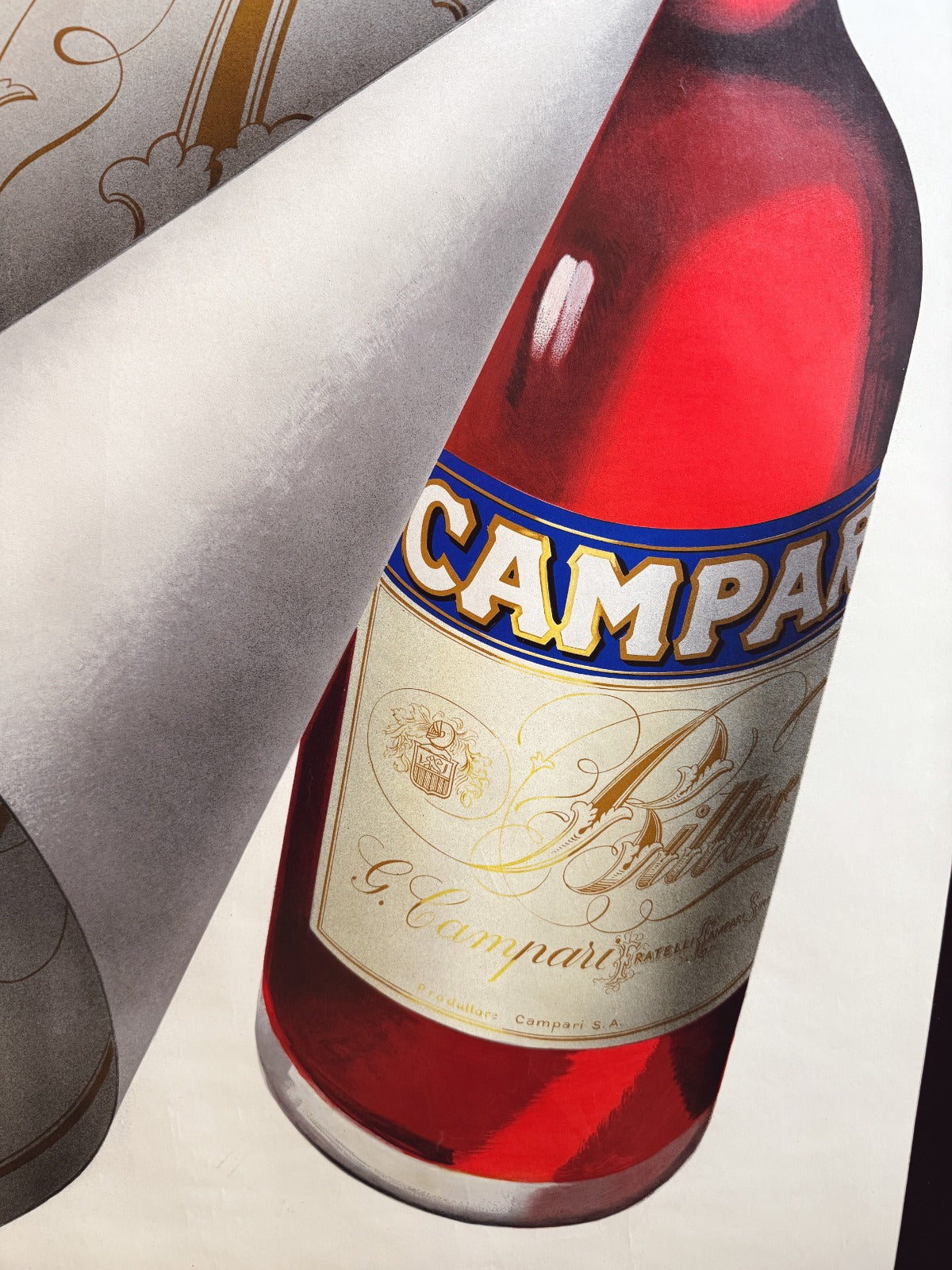 1957 Bitter Campari Original Lithograph Poster by Carlo Fisanotti