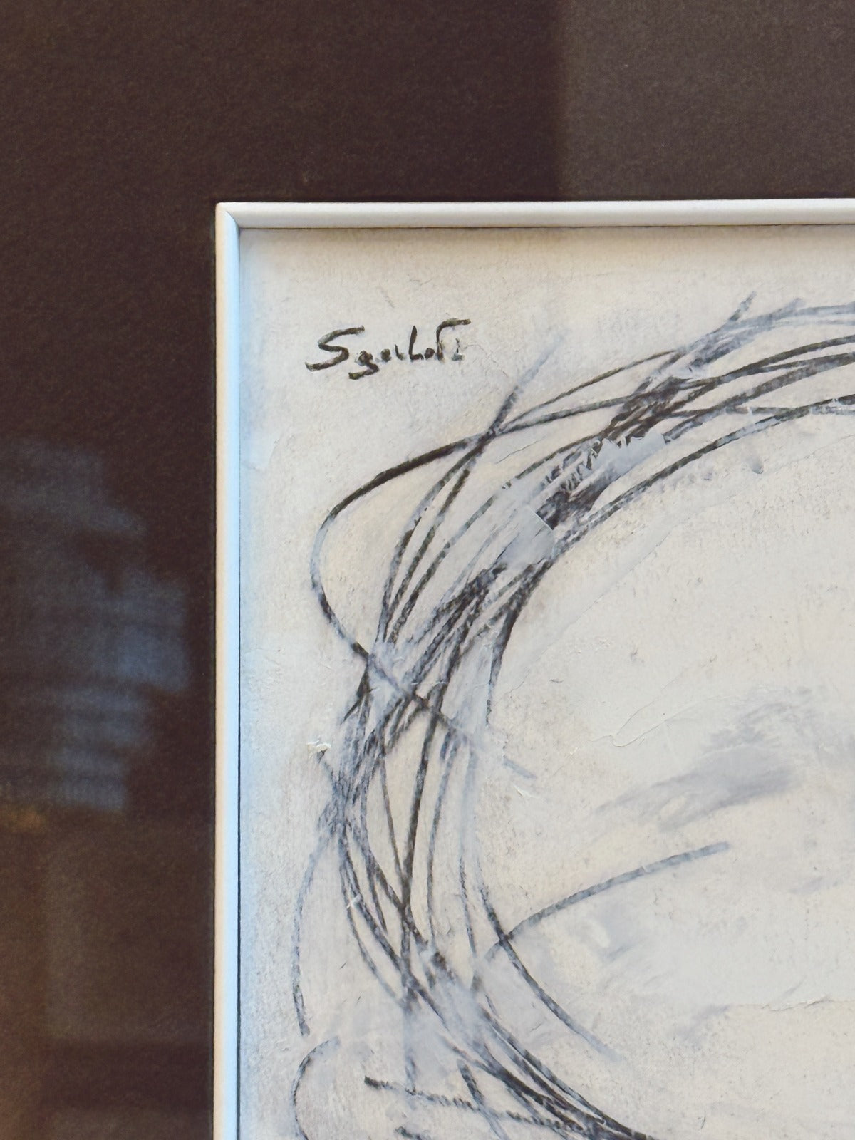 1970s Signed Sgabarti Circle Abstract