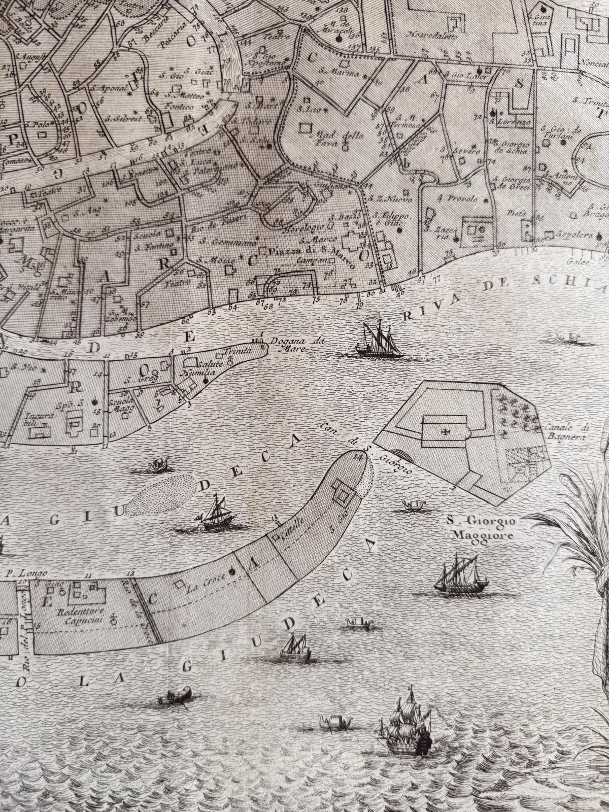 1722 Antique Map of Venice by Petrus van der Aa
