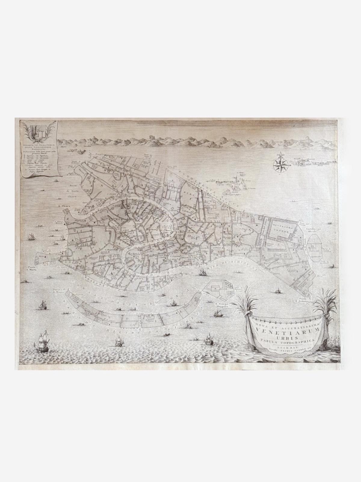 1722 Antique Map of Venice by Petrus van der Aa