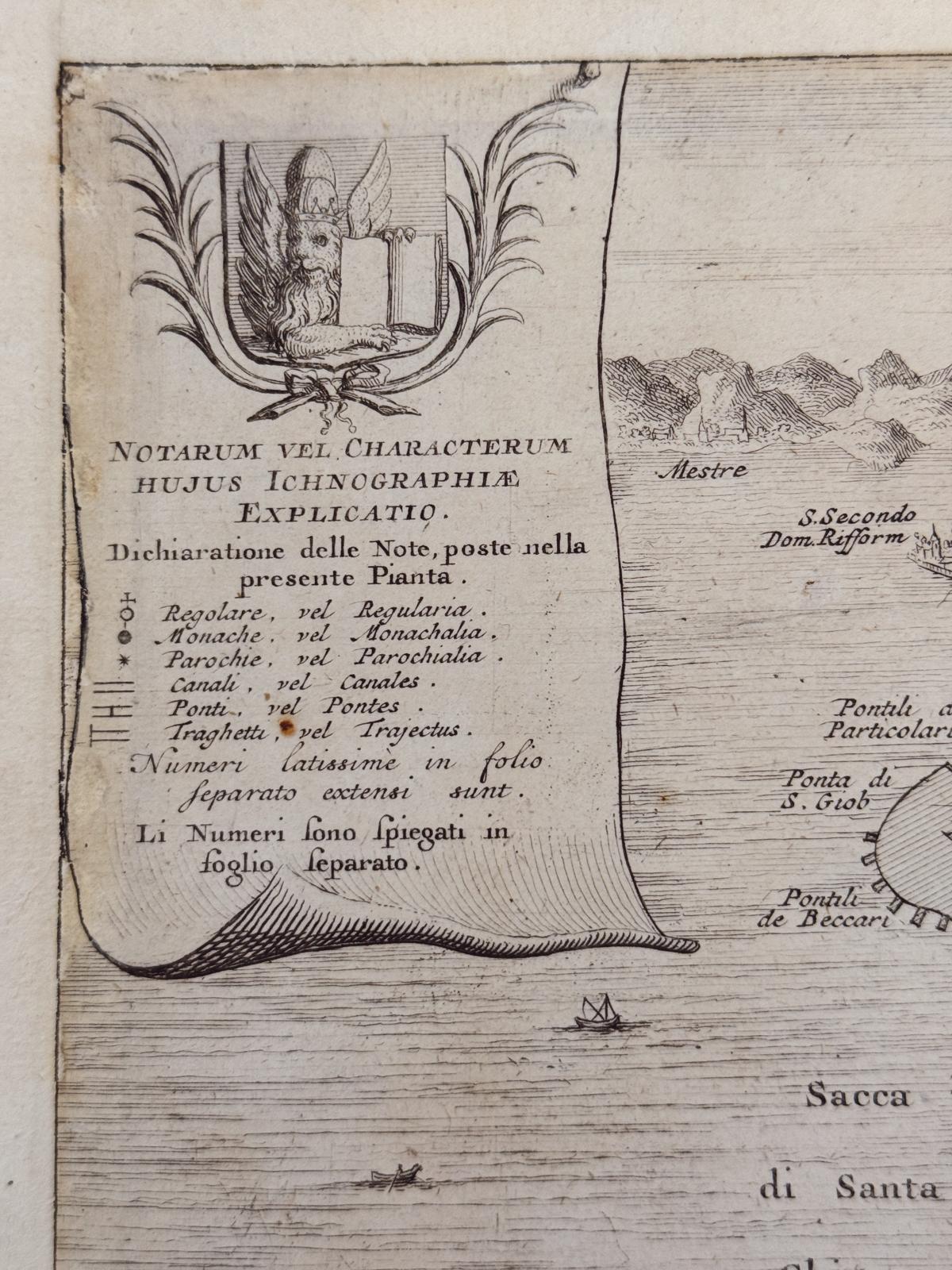 1722 Antique Map of Venice by Petrus van der Aa