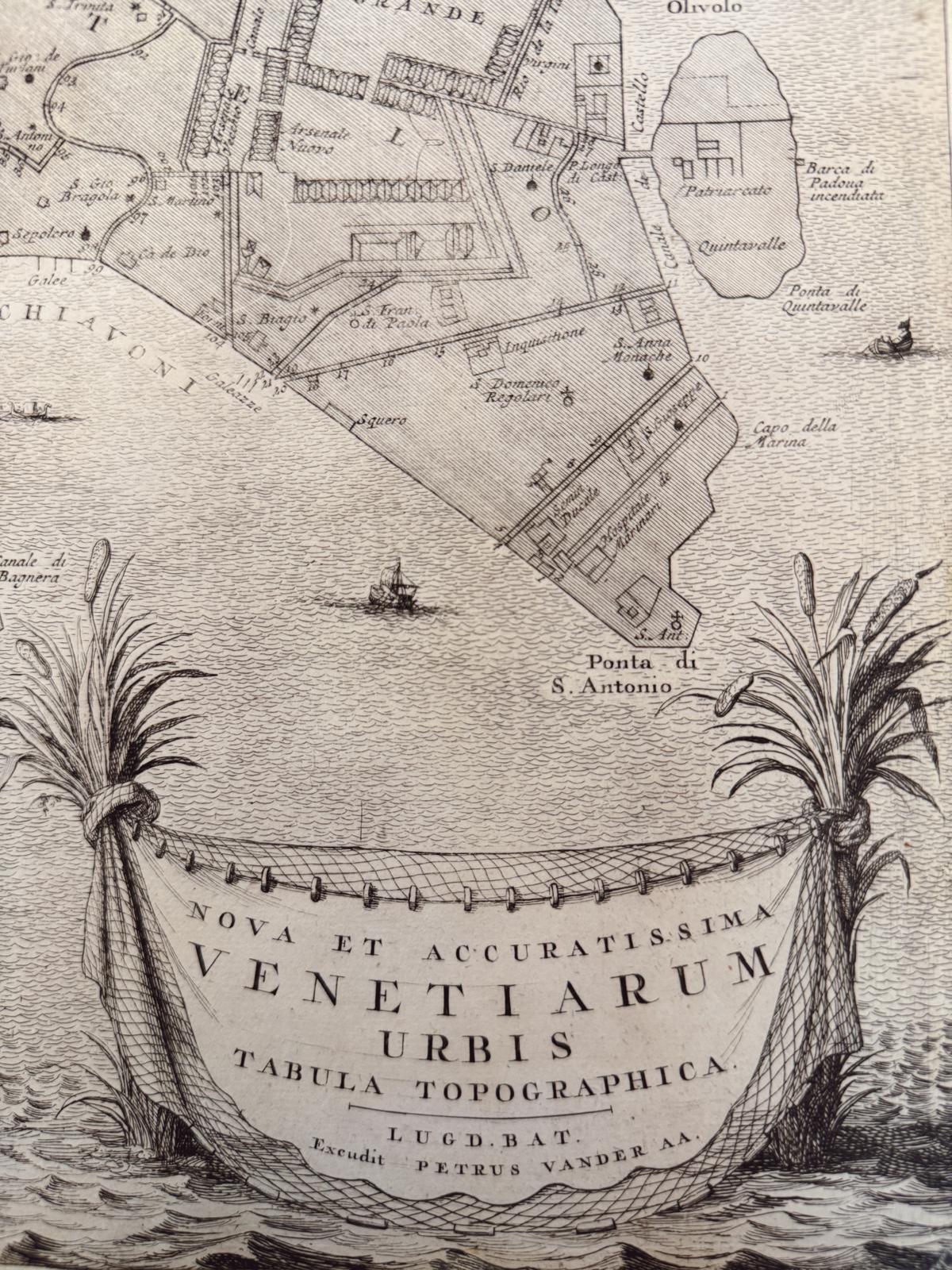 1722 Antique Map of Venice by Petrus van der Aa