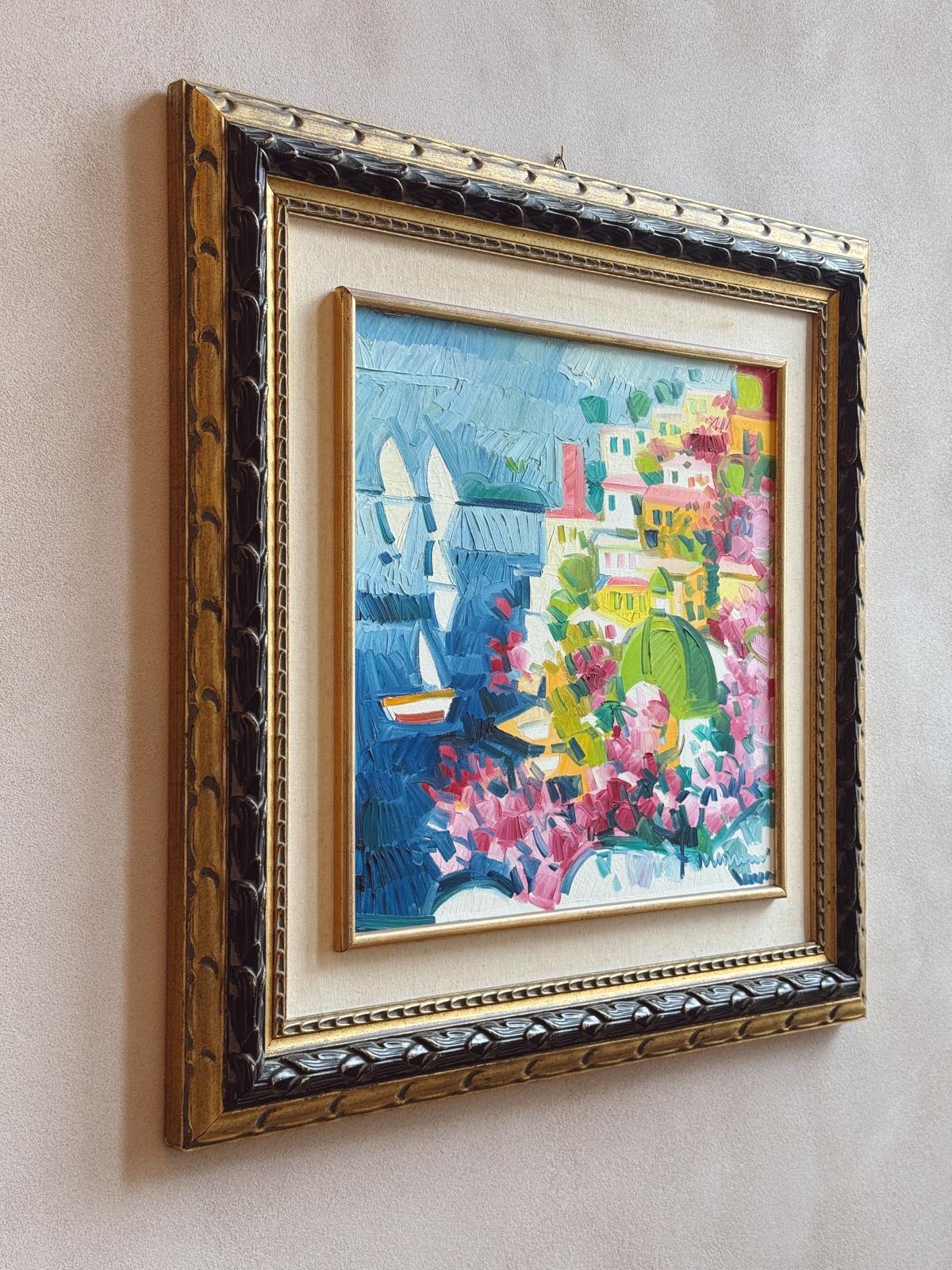 Positano, Oil on Canvas Athos Faccincani, 1951