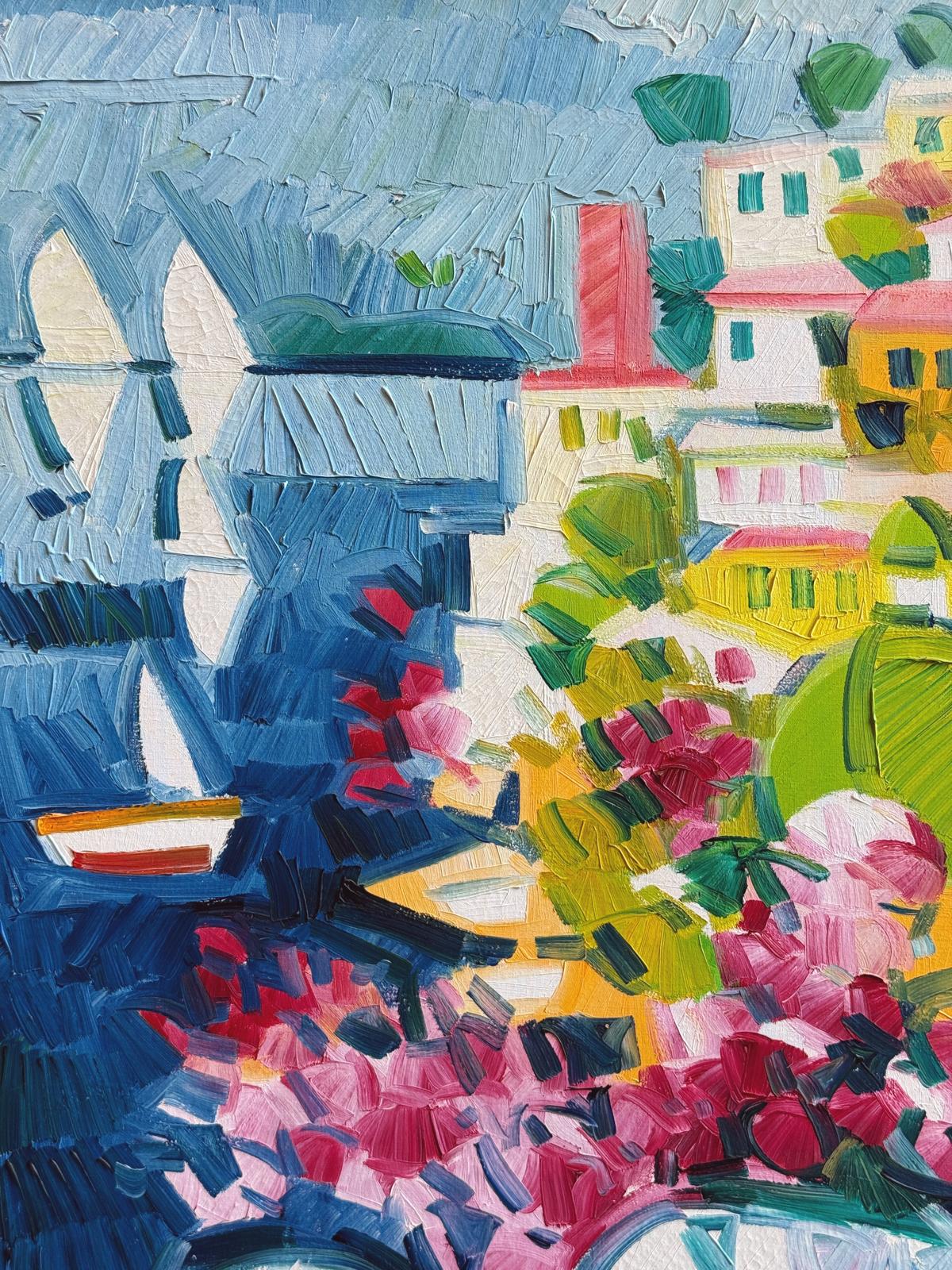 Positano, Oil on Canvas Athos Faccincani, 1951