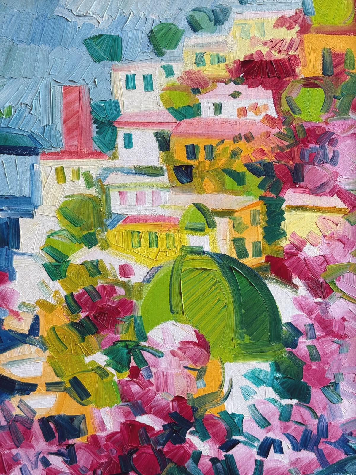 Positano, Oil on Canvas Athos Faccincani, 1951