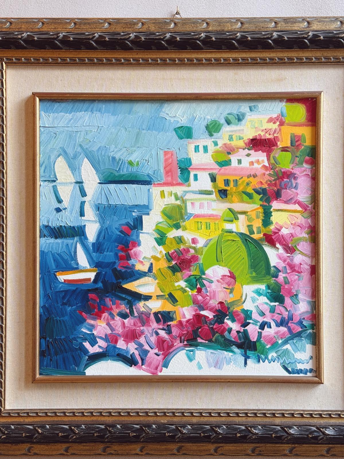 Positano, Oil on Canvas Athos Faccincani, 1951