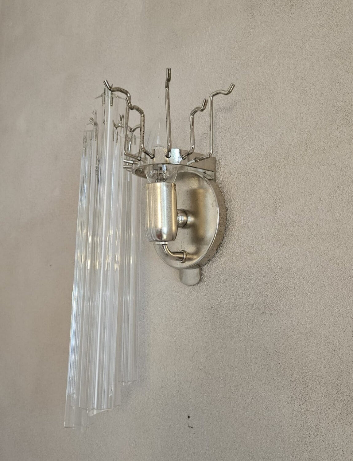 Pair of 1970s Murano Glass Wall Lights