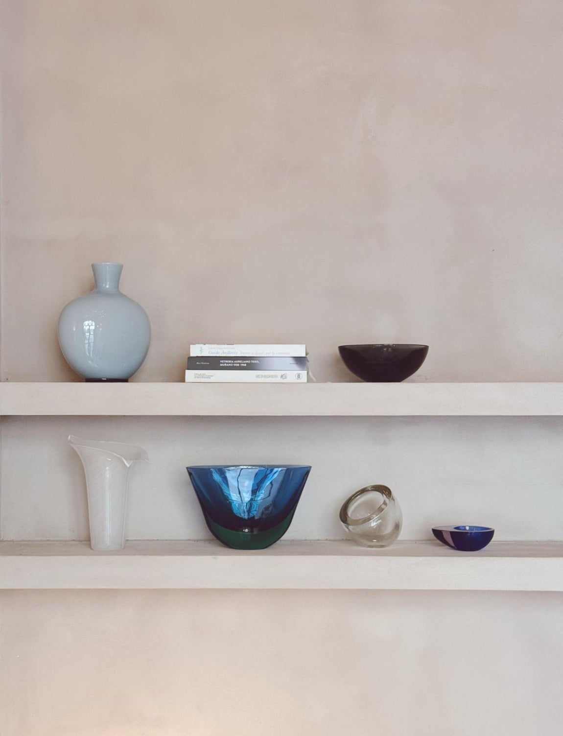 1960s Large Blue Flavio Poli Sommerso Vase