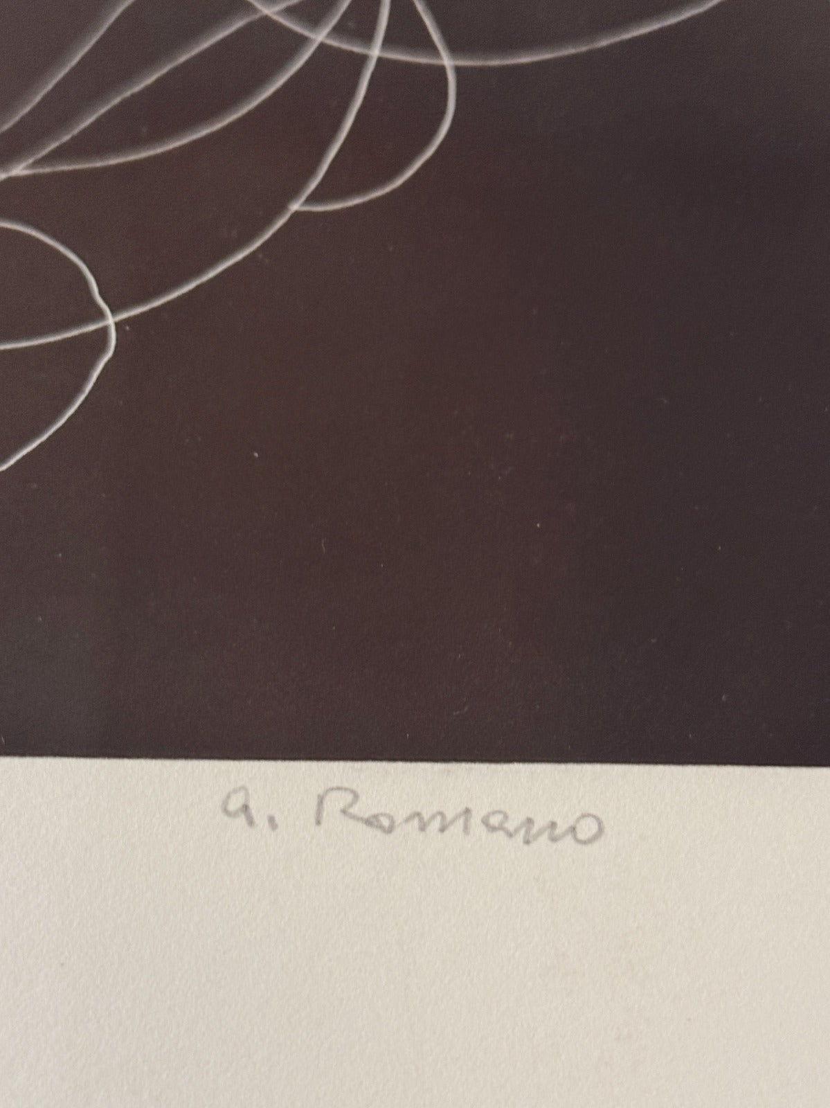 White on black, Forms, Lithograph, 1976 A. Romano