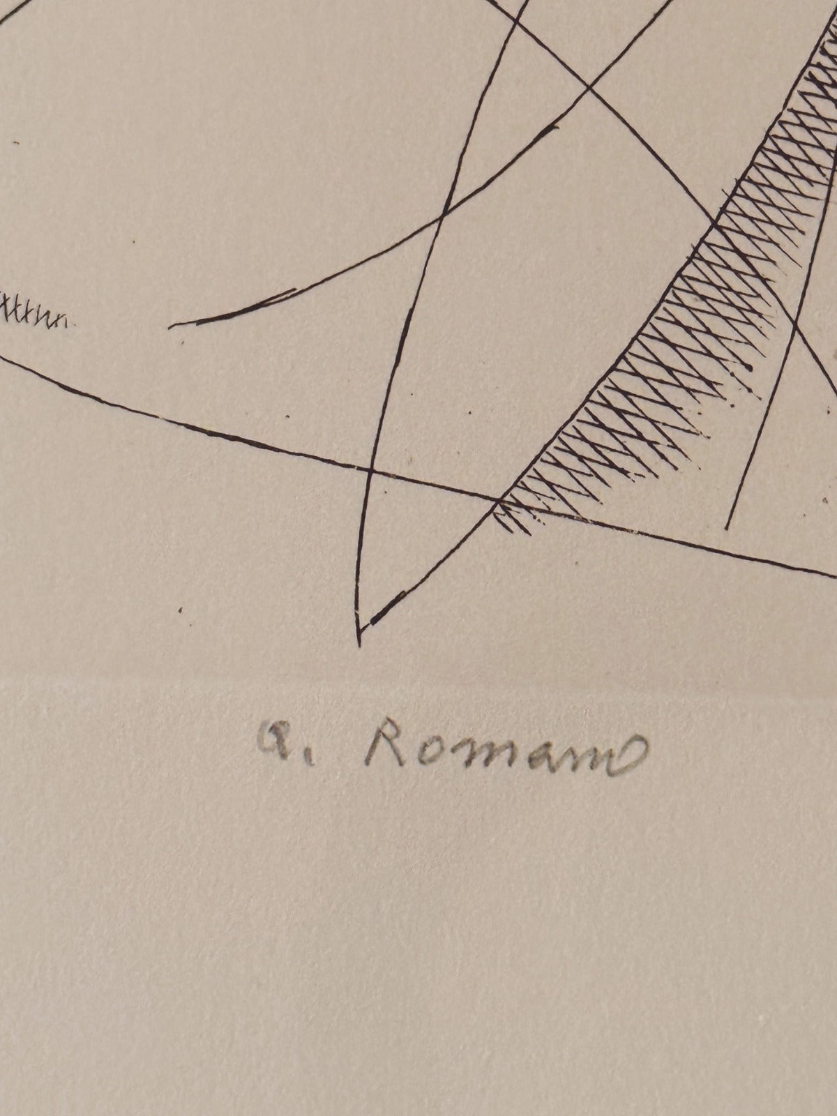 Black on White, Female Abstract, Lithograph, 1976 A. Romano, 2 available