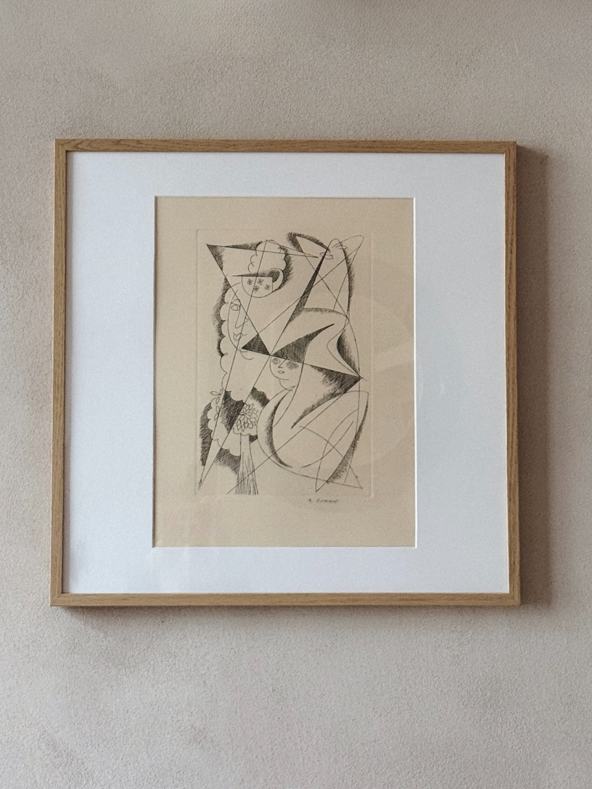 Black on White, Female Abstract, Lithograph, 1976 A. Romano, 2 available