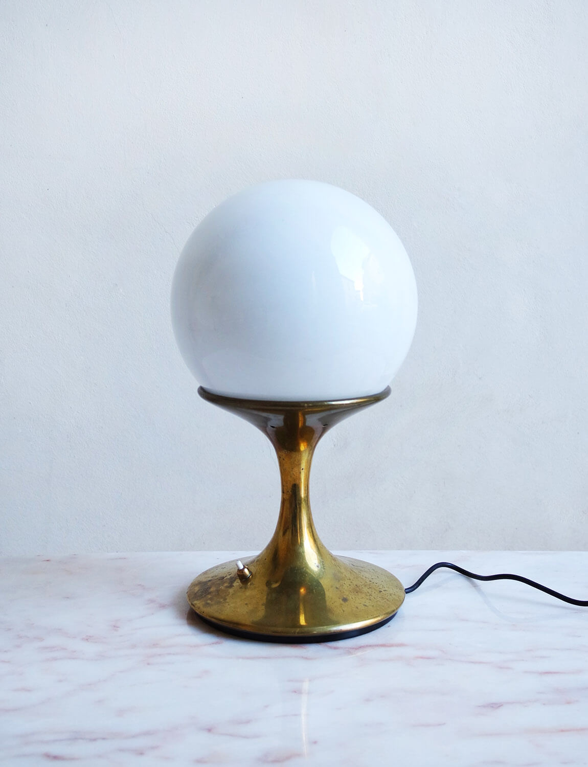 1950S Stilnovo lamp on brass stand