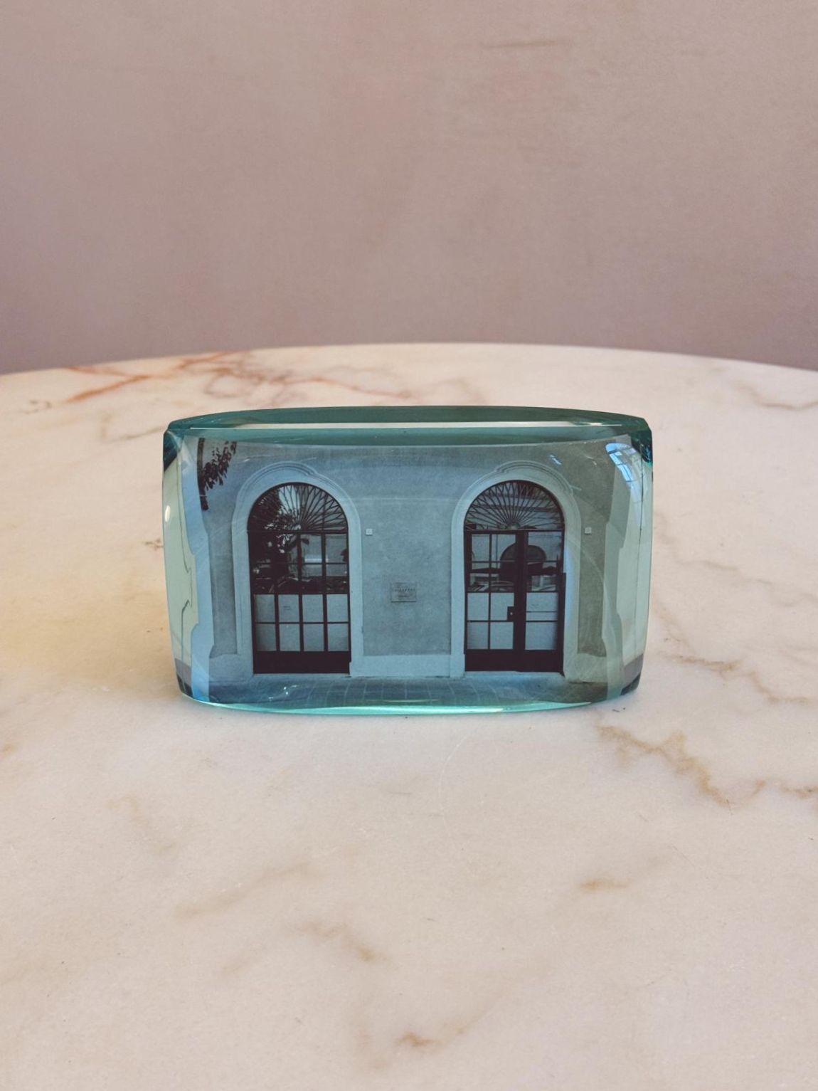 1960s Signed Fontana Arte Glass Picture Frame