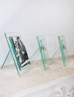 Set of Three 1940s Glass Picture Frames attributed to Fontana Arte
