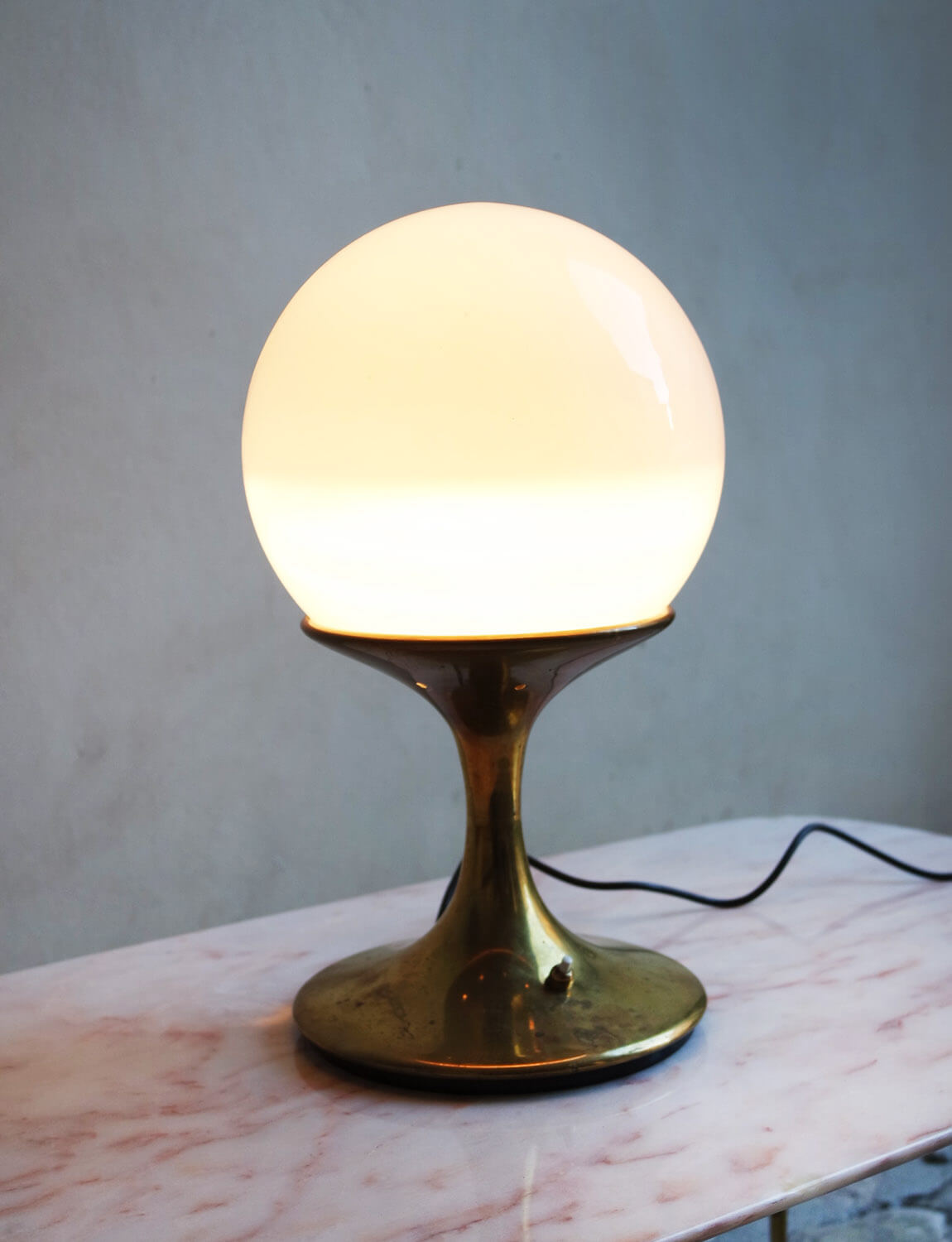 1950S Stilnovo lamp on brass stand