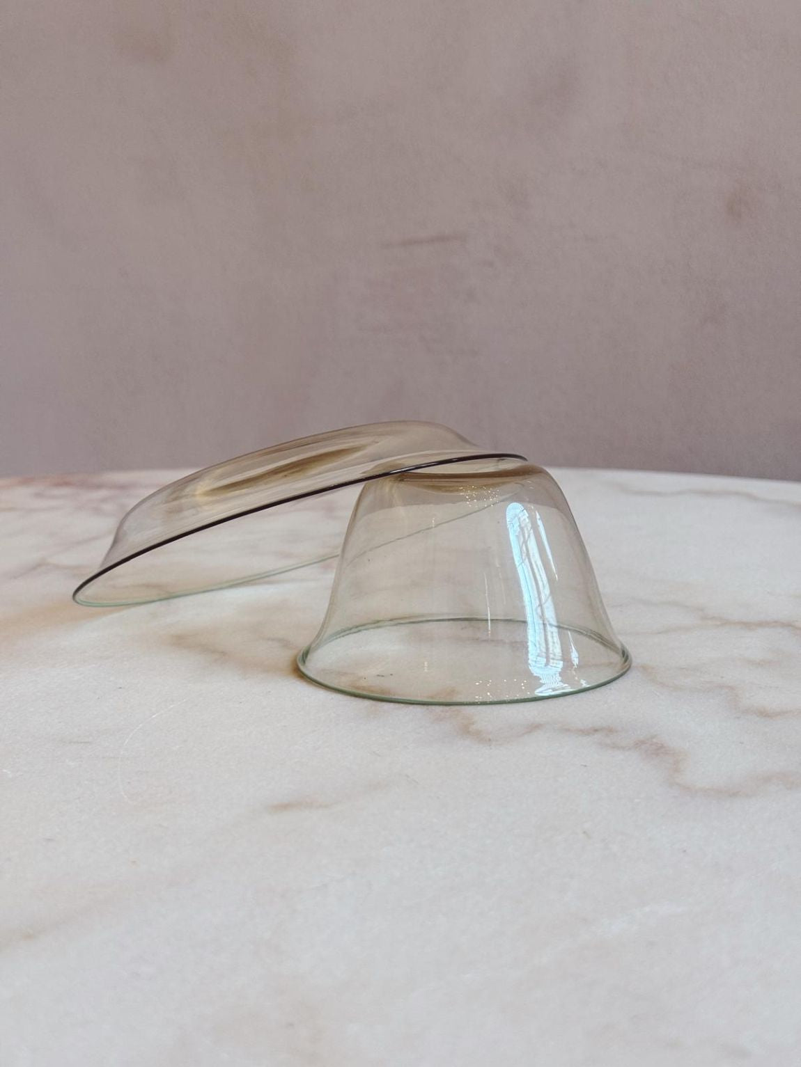 1940s Hand-Blown Murano Glass Gelato Bowls & Saucers (Set of 14)