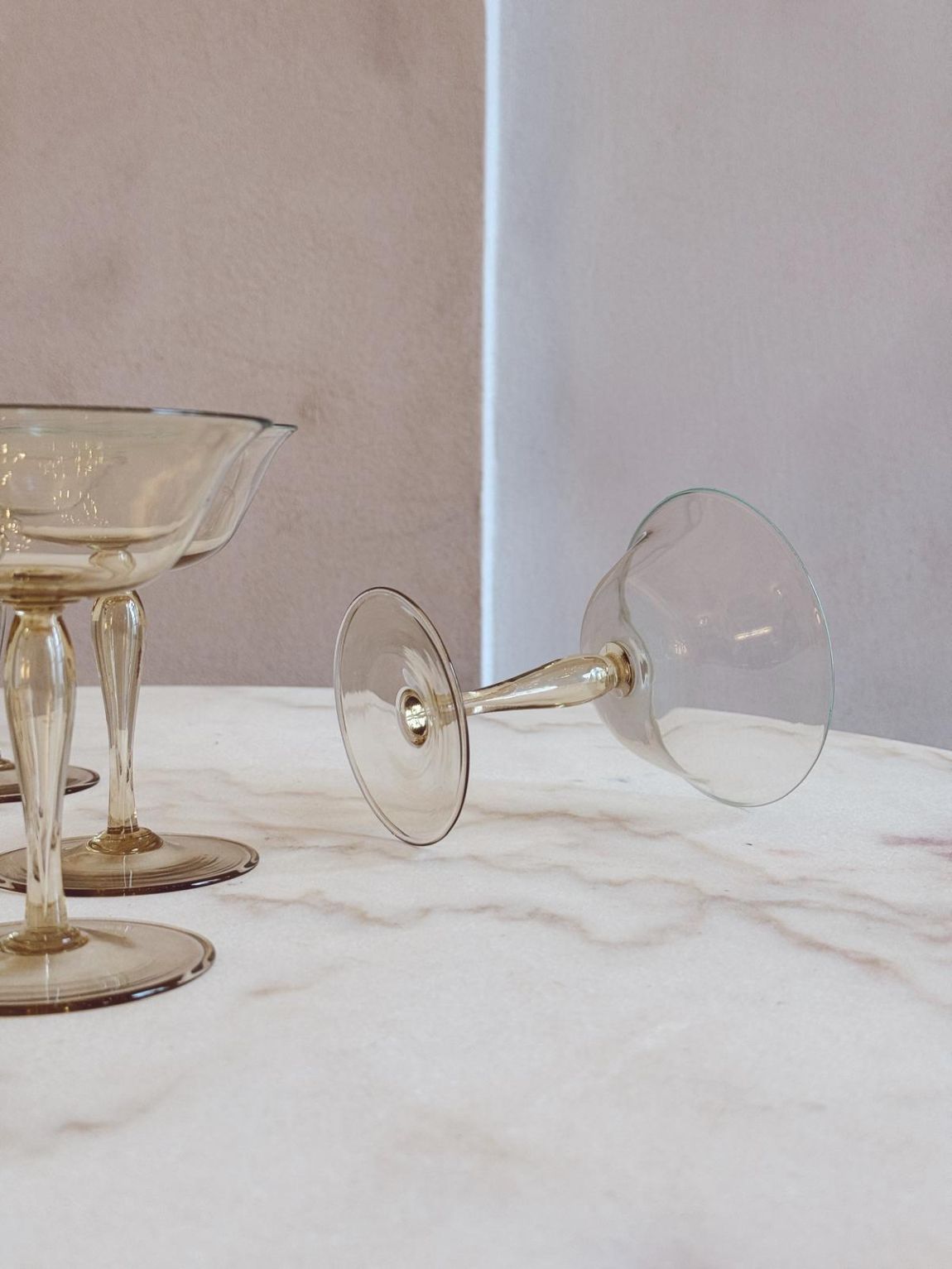 1940s Hand-Blown Murano Cocktail Glasses (Set of 12)