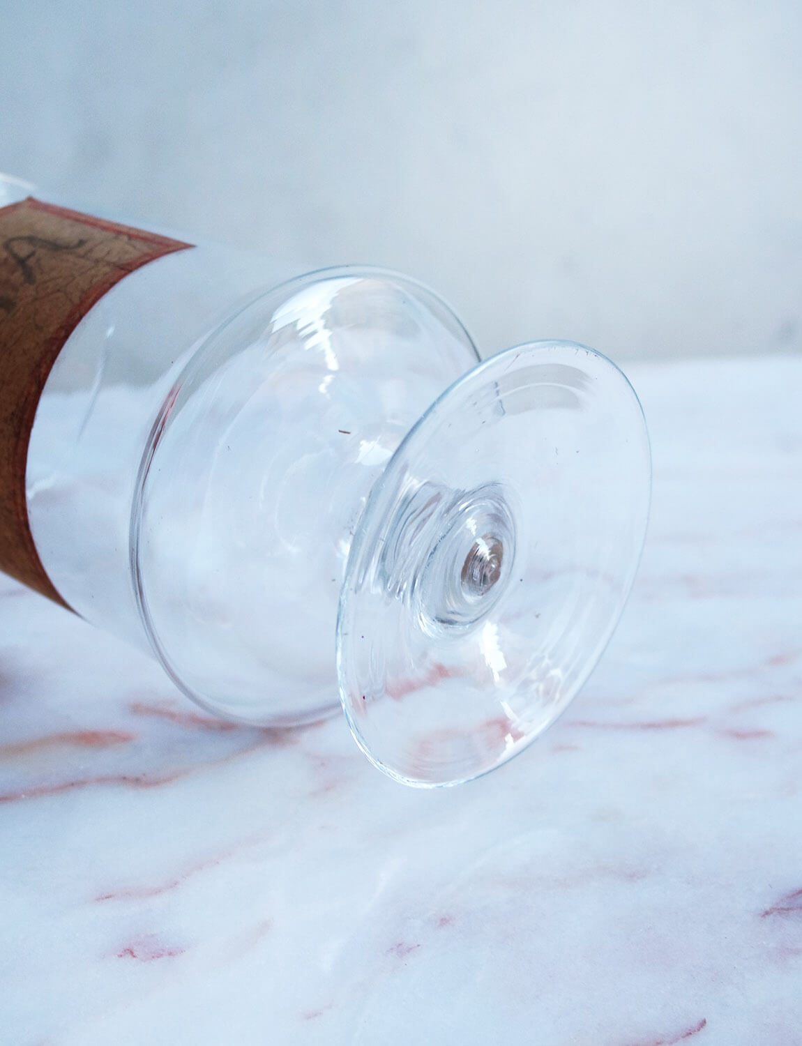 Pair of Neapolitan Glass Apothecary Jars early 1900s (Salvia & Malva)