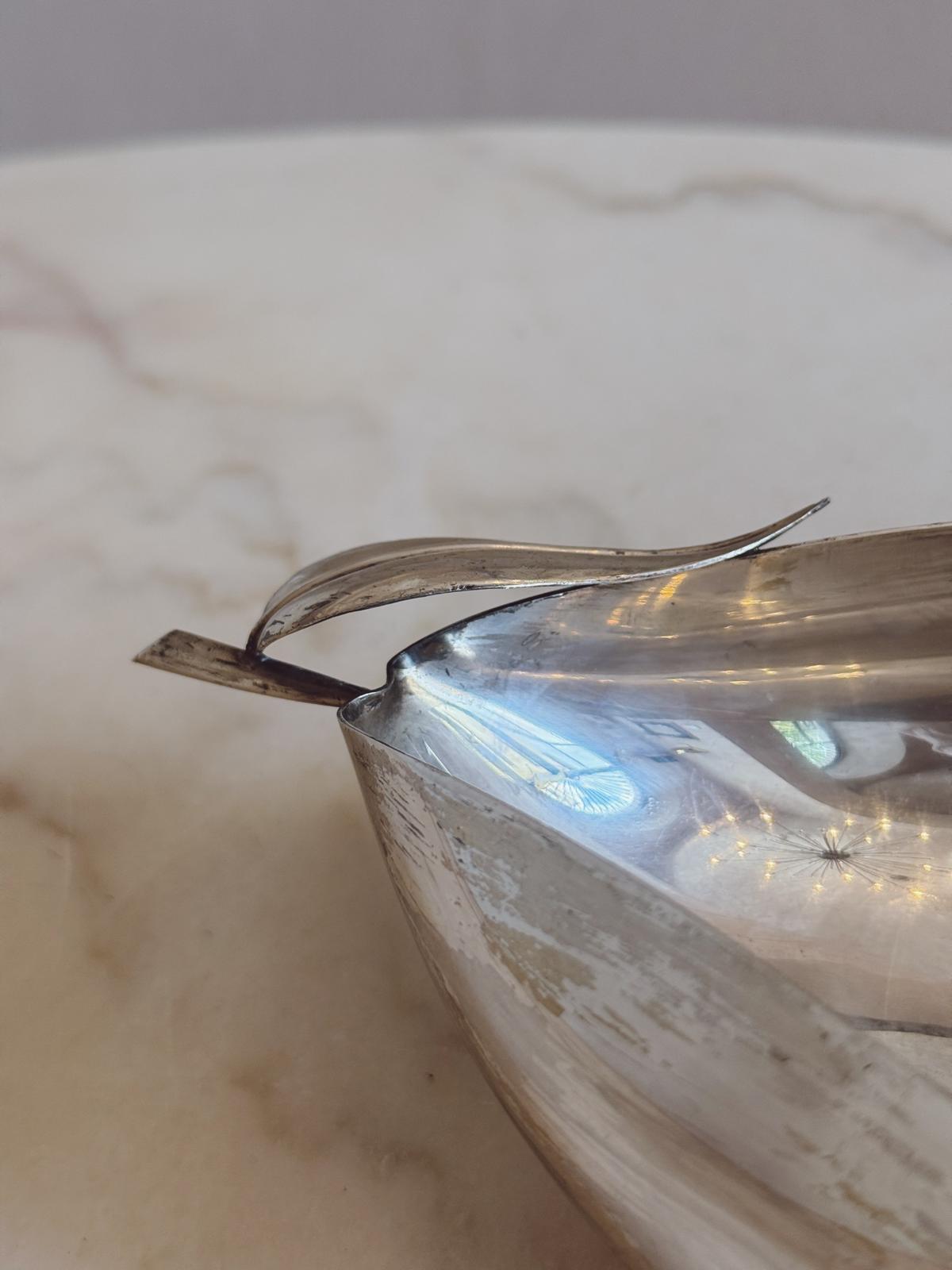 1960s Lino Sabattini Silver Plated Pear Bowl