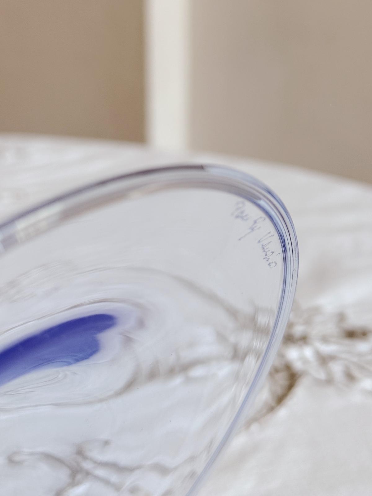 Hand-Blown Soft Blue Murano Glass Centrepiece by Pauly & Co, 1940s