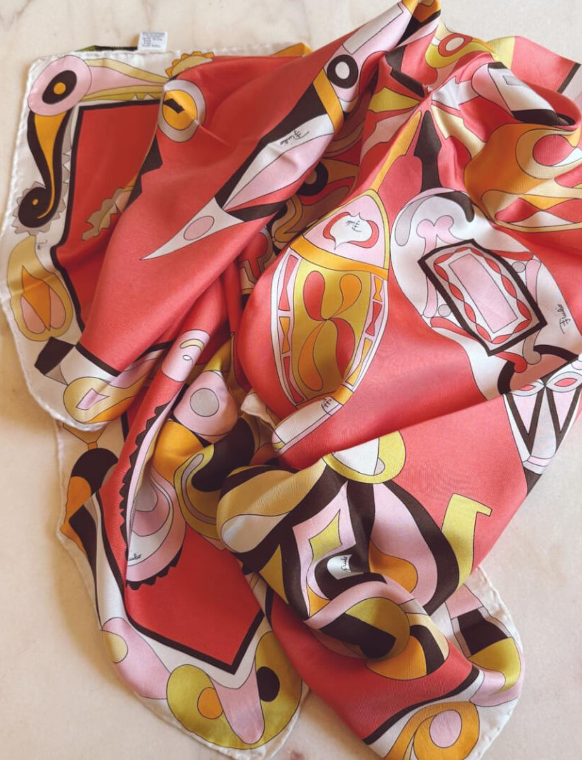 1980s Pink Pucci Silk Scarf
