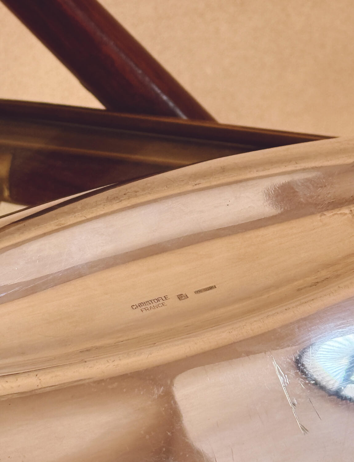 Pair of 1960s Christofle Silver Aperitivo Boat Plates