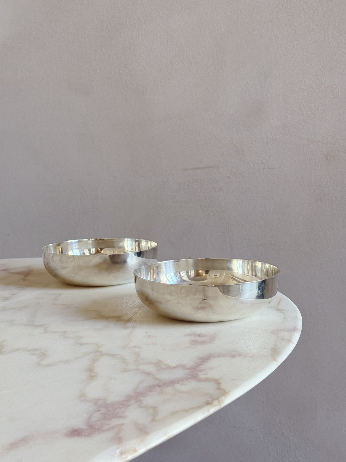 Pair of 1960s Sabattini Silver Bowls