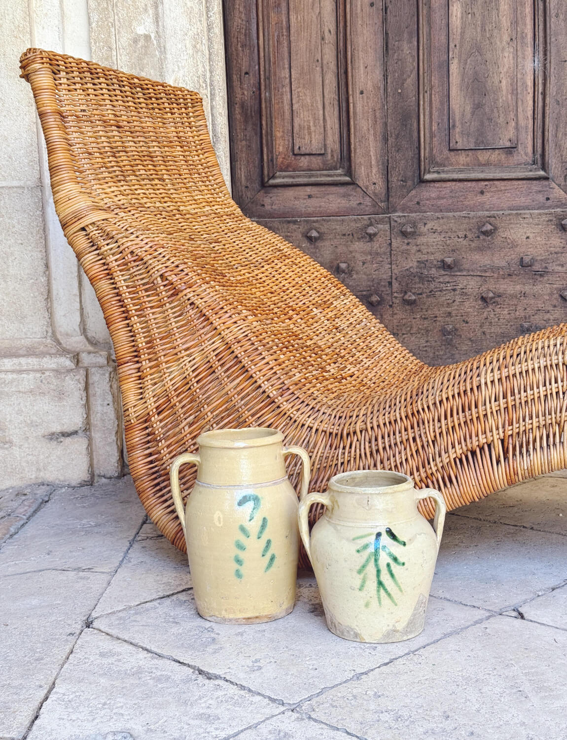 Pair of 1930s Tree of Life Pots with Handles (medium)