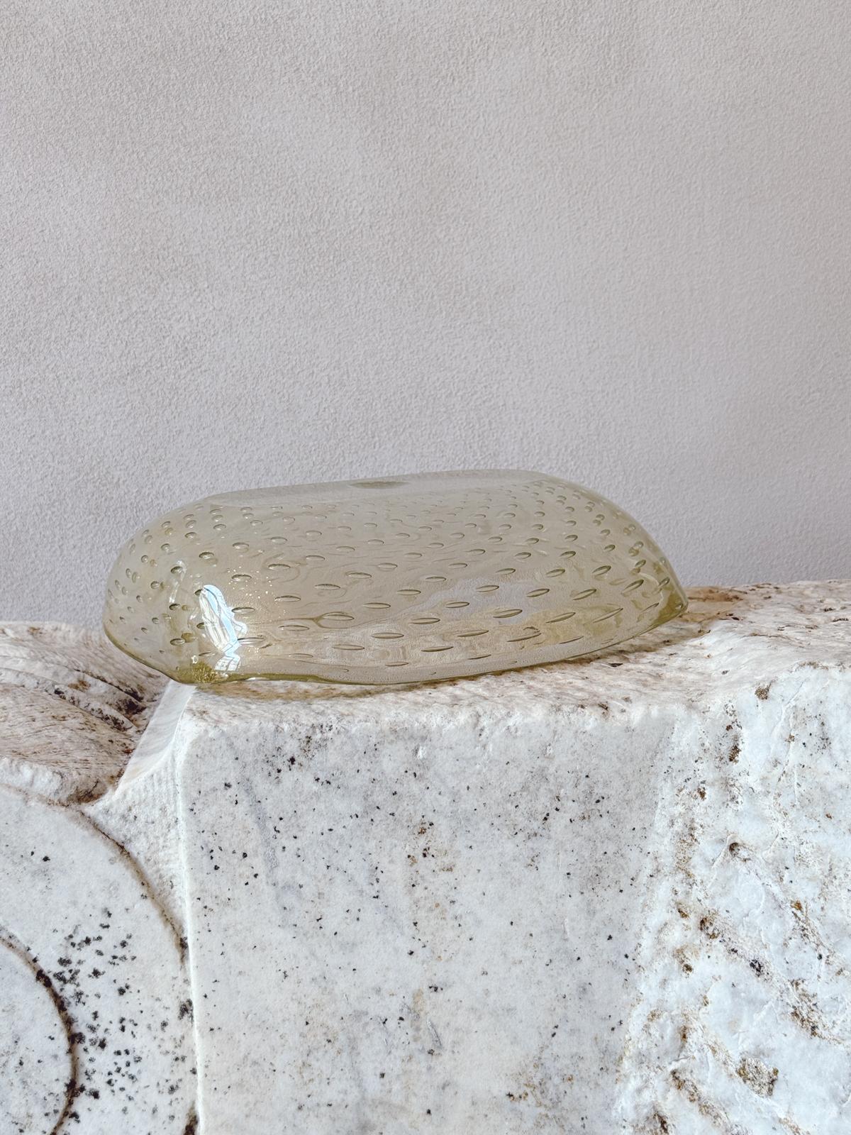 1960s Large Seguso Transparent Bolle Centrepiece