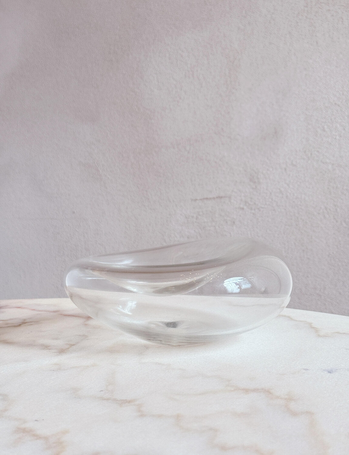 1970s Organic Signed Alfredo Barbini Murano Glass Bowl