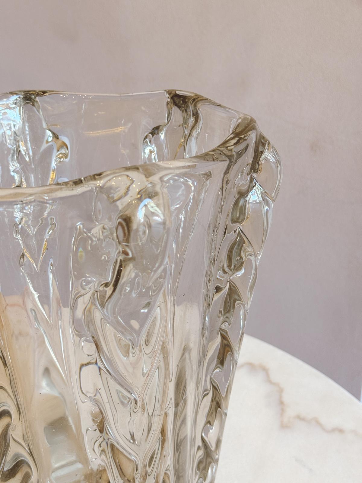 1950s Extra Large Plaited Venini Vase